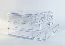 Акриловий органайзер для зберігання косметики та біжутерії на 4 яруси (MA-61) YU227, фото 4
