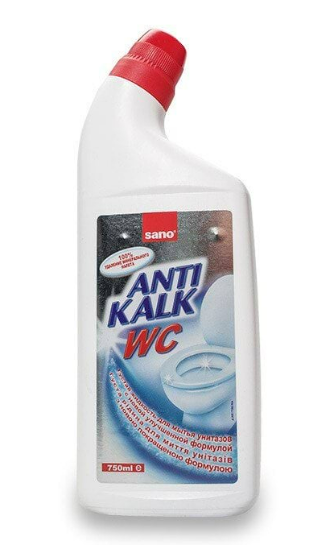 Засіб для чищення унітазів Sano Anti Kalk WC 750 мл, фото 1
