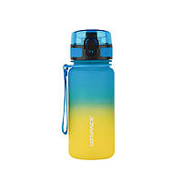 Пляшка для води UZSPACE 3034(Yellow-Blue) 350 мл, жовто-блакитна