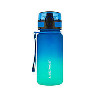 Пляшка для води UZSPACE 3034(Blue-Green) 350 мл, синьо-зелена