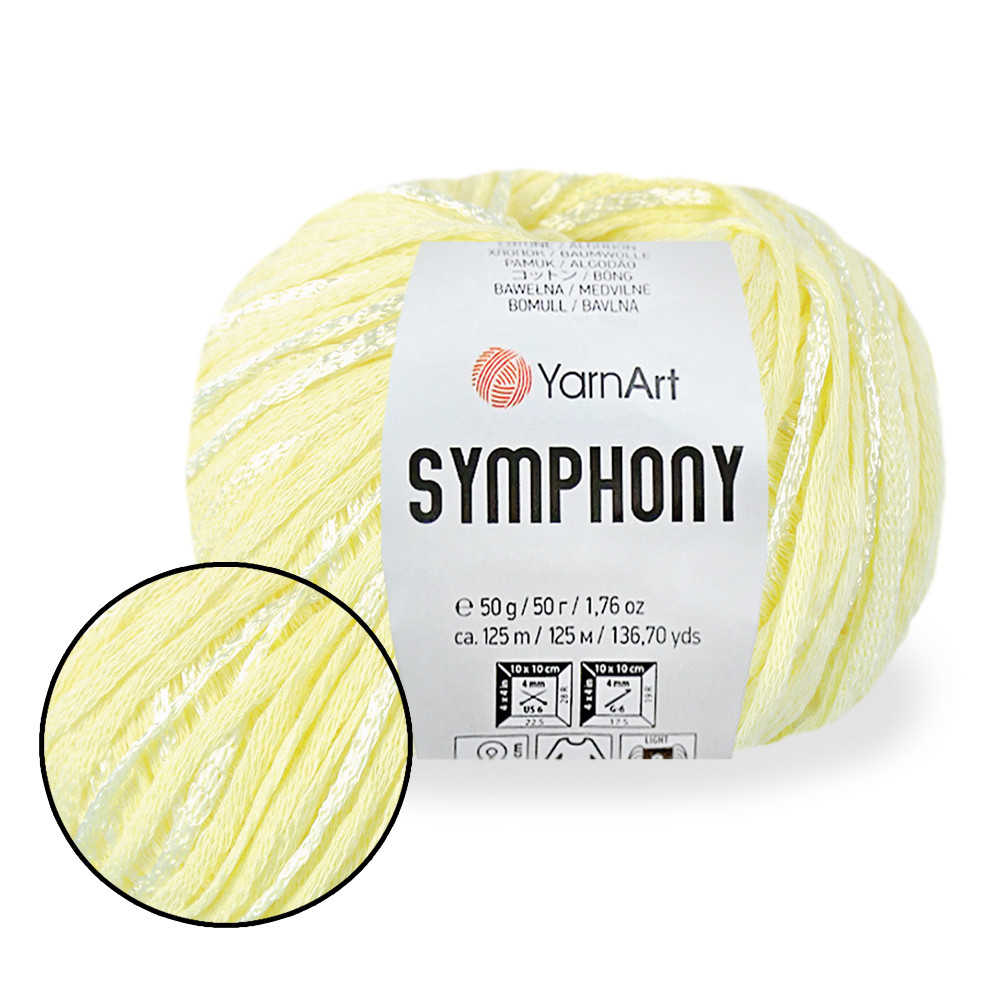 YarnArt Symphony, Світло-жовтий №2102, фото 1