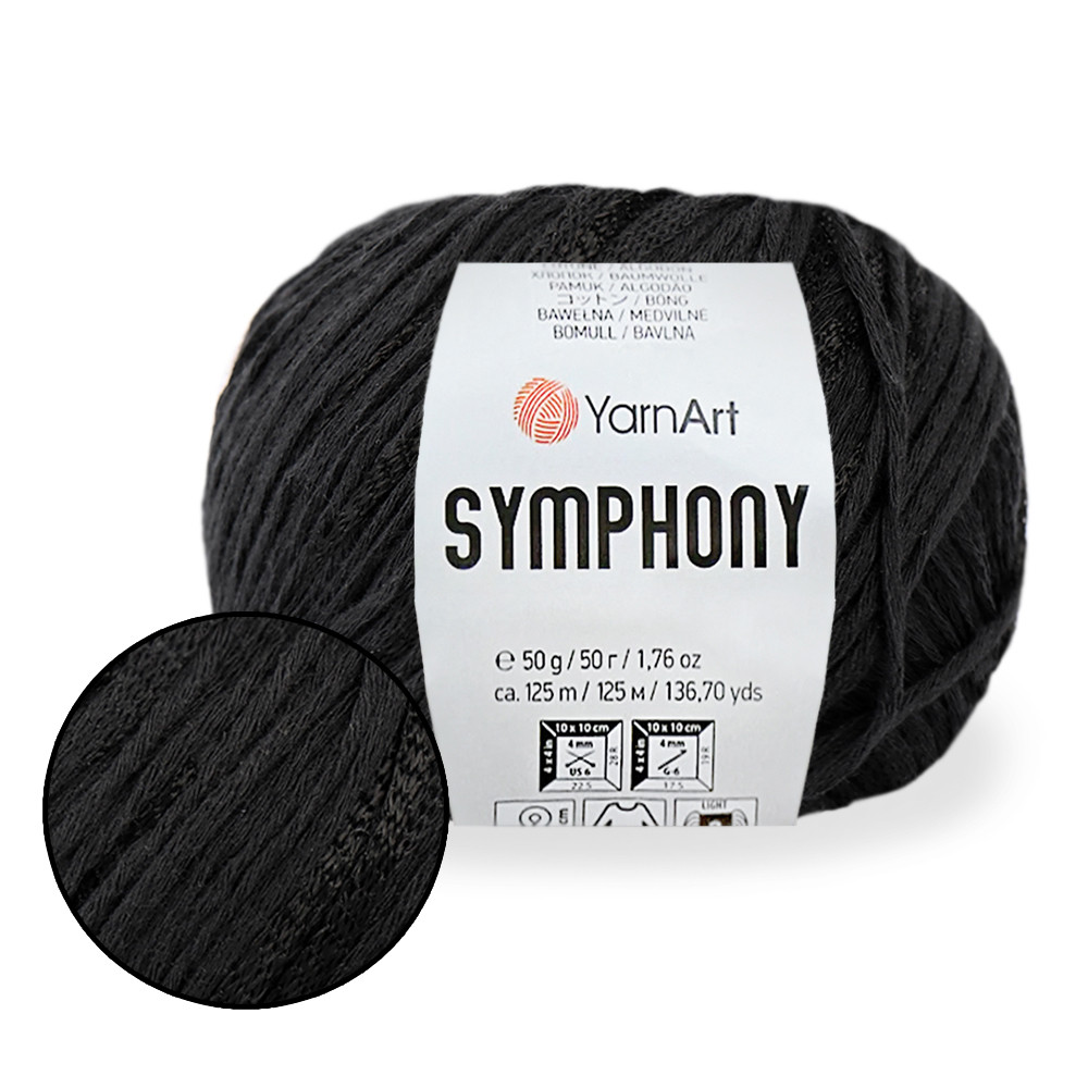 YarnArt Symphony, Чорний №2126, фото 1