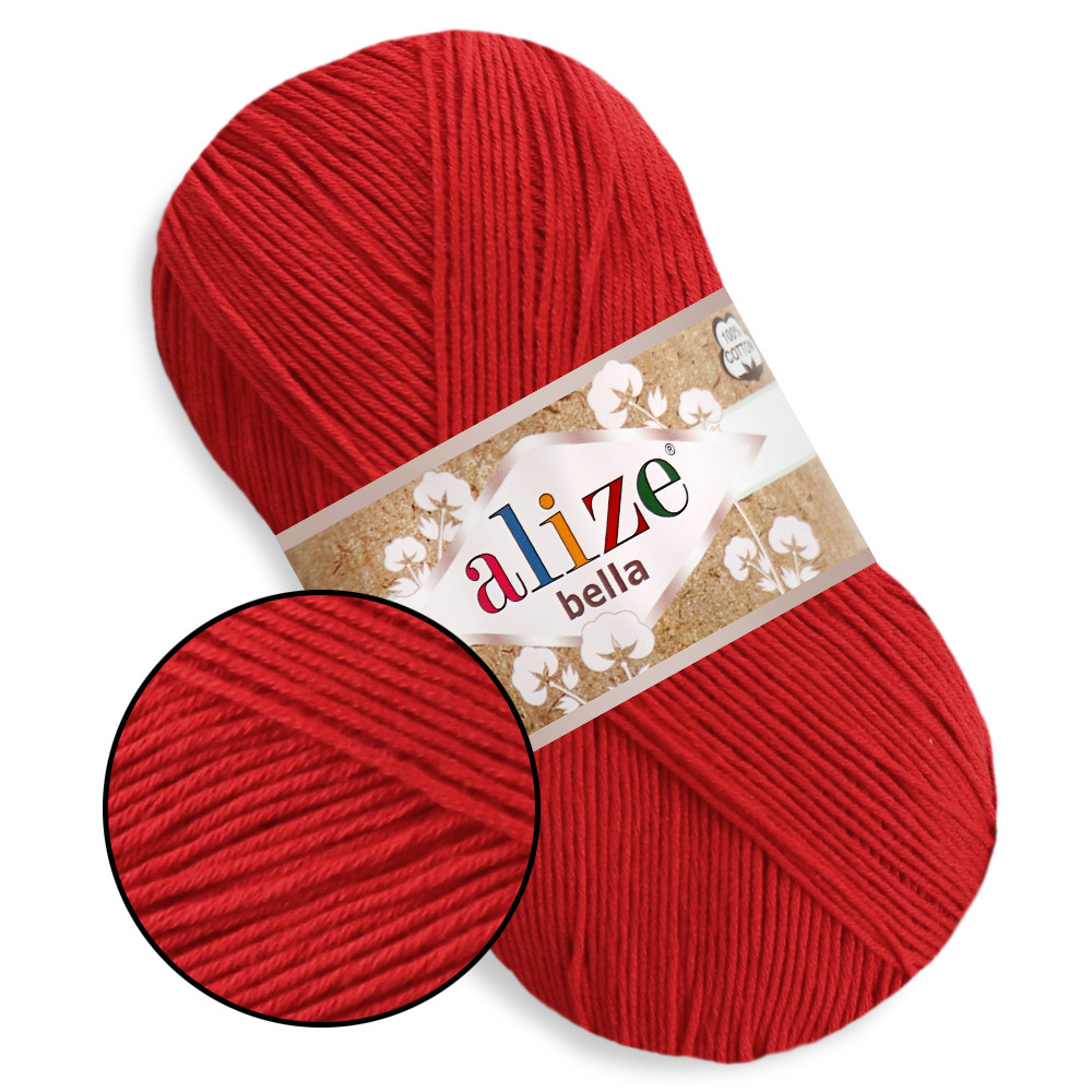 Alize Bella 100, Червоний №56