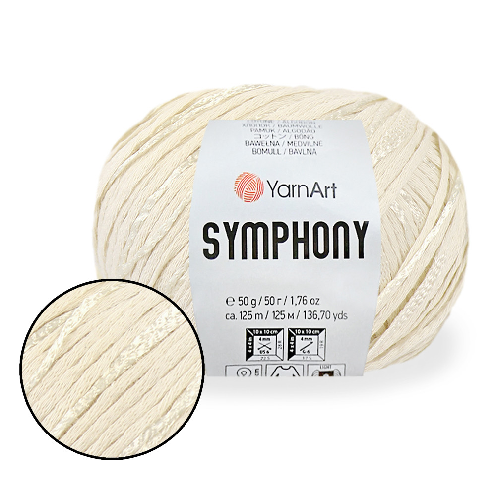 YarnArt Symphony, Молочний №2120, фото 1