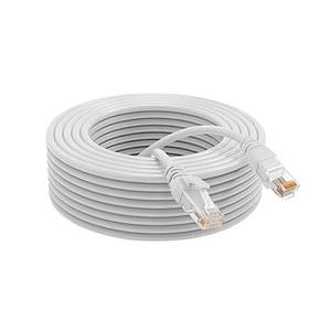 Мережевий кабель Ethernet LAN RJ45 CAT5e 15 метрів, високошвидкісна, звита пара, для інтернету камер poe