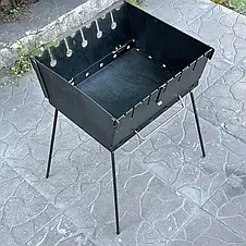 Мангал-валіза на 6 шампурів дворівневий 3 мм, фото 3