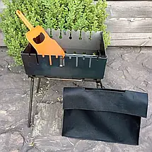 Мангал-валіза на 6 шампурів дворівневий 3 мм, фото 5