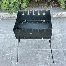 Мангал-валіза на 6 шампурів дворівневий 3 мм, фото 2