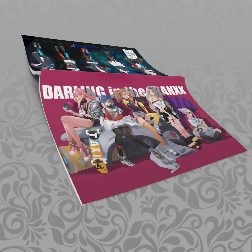 Зошит А5 48 арк. на скобі у клітинку 60 гр.м² Darling in the FranXX / Милий у Франксі 009, фото 1