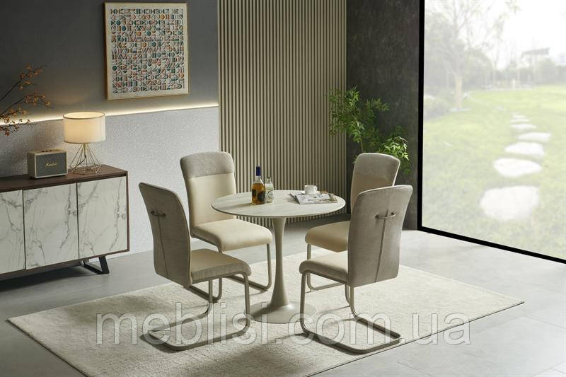 Круглий стіл 90 TOLIO травертин/кашемір (Halmar)