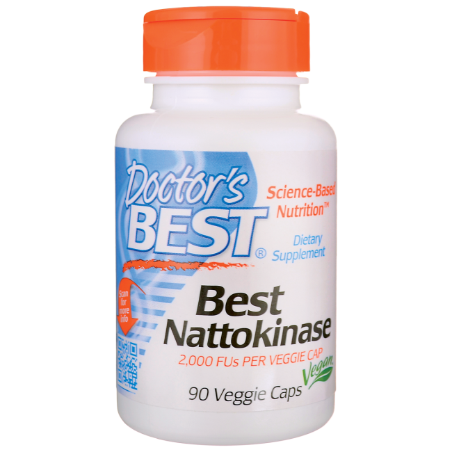 Захист від тромбів — Натокіназа/Nattokinase 2000 FU 90 Veggie Caps Doctor's Best USA