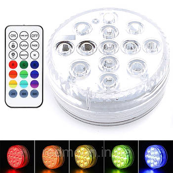 Підсвічування для басейну RGB + пульт, Rainbow Light Show / Водонепроникний світильник для акваріума