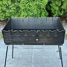 Мангал валіза на 8 шампурів дворівневий 3 мм, фото 4