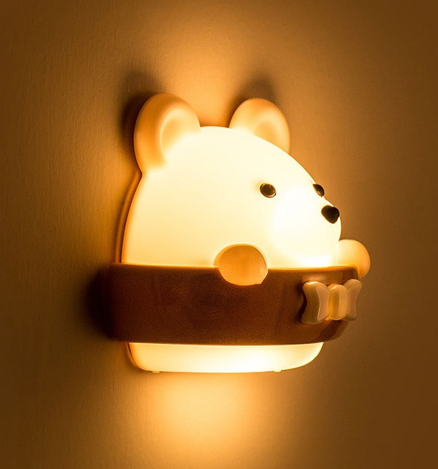 Нічний світильник Bear LED нічник лампа на пульті із таймером