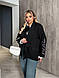 Базовий піджак стильний літній жакет жіночий діловий блейзер батал з вишивкою на рукаві великих розмірів VS, фото 4