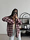 Модна базова стильна жіноча картата фланелева подовжена сорочка в весняну клітку в стилі оверсайз VS, фото 9