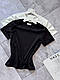 Базова літня жіноча стильна жіноча прилегла футболка хорошої якості оверсайз 42-46 мікродайвінг OS, фото 2
