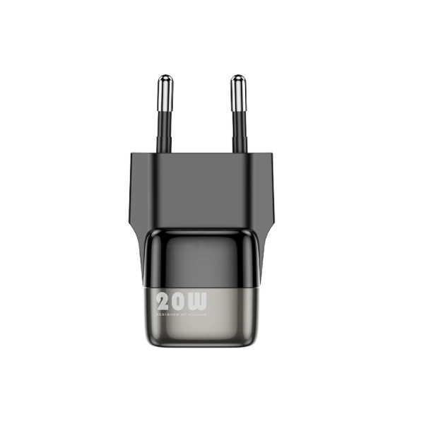 Адаптер мережевий — зарядний пристрій Kuulaa KL-CD34 20W Super Si Type-C (у коробці) чорний, фото 1