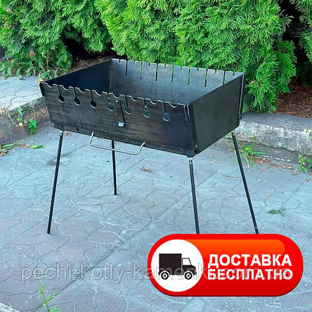 Мангал валіза на 8 шампурів дворівневий 3 мм, фото 1