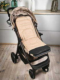 Матрац вкладиш у дитячу прогулянкову коляску м'який універсальний непромокальна вставка для ніг BST бежевий