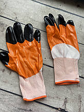 Рукавички робочі господарські жовтогарячі
