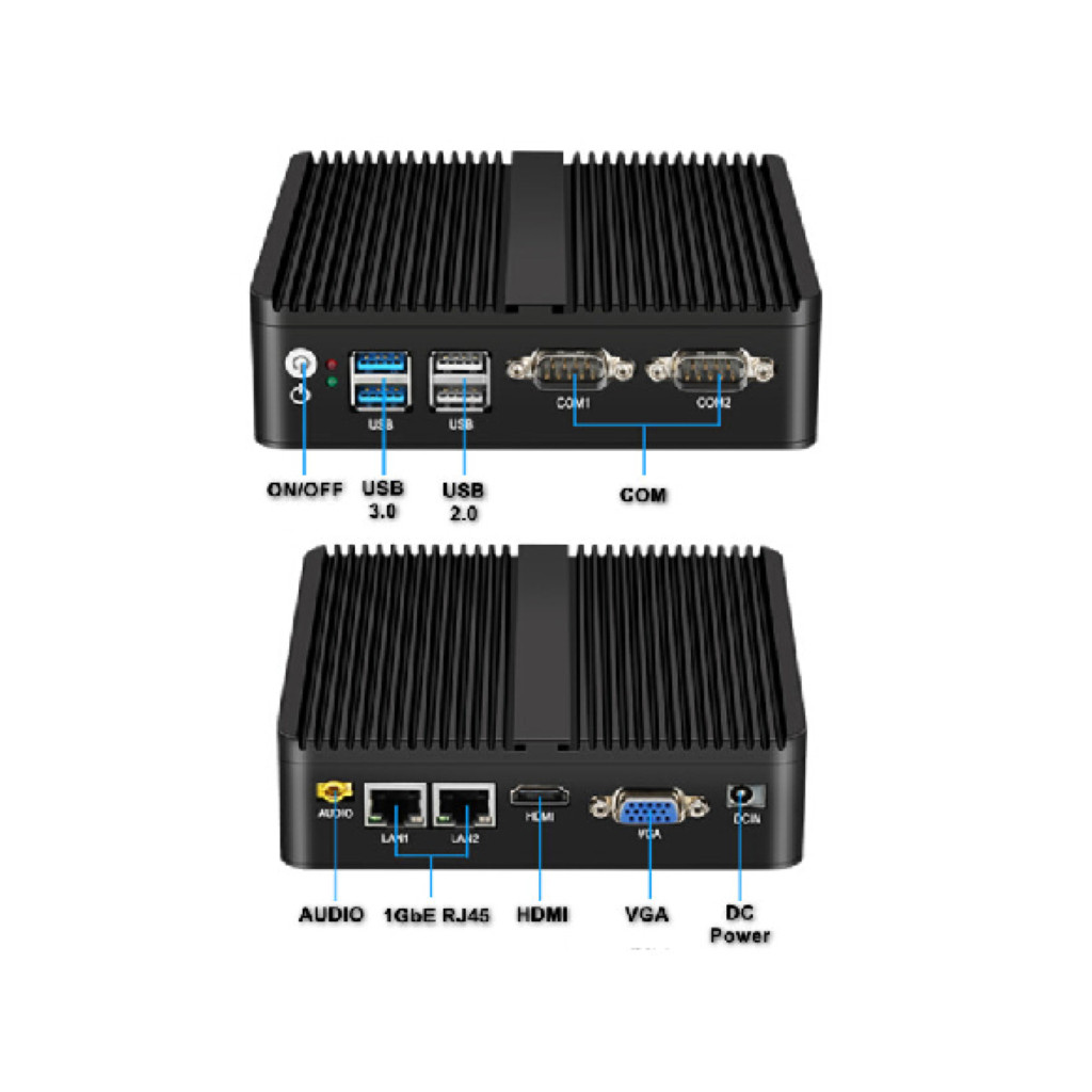 Промисловий ПК Syncotek GOLE BOX-1 J4125/8 GB/128 GB SSD/USBx4/RS232x2/LANx2VGA/HDMI (S-PC-0089)