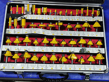 Набір фрез для дерева 50 шт. хвостовик 8 мм алюмінієвий кейс