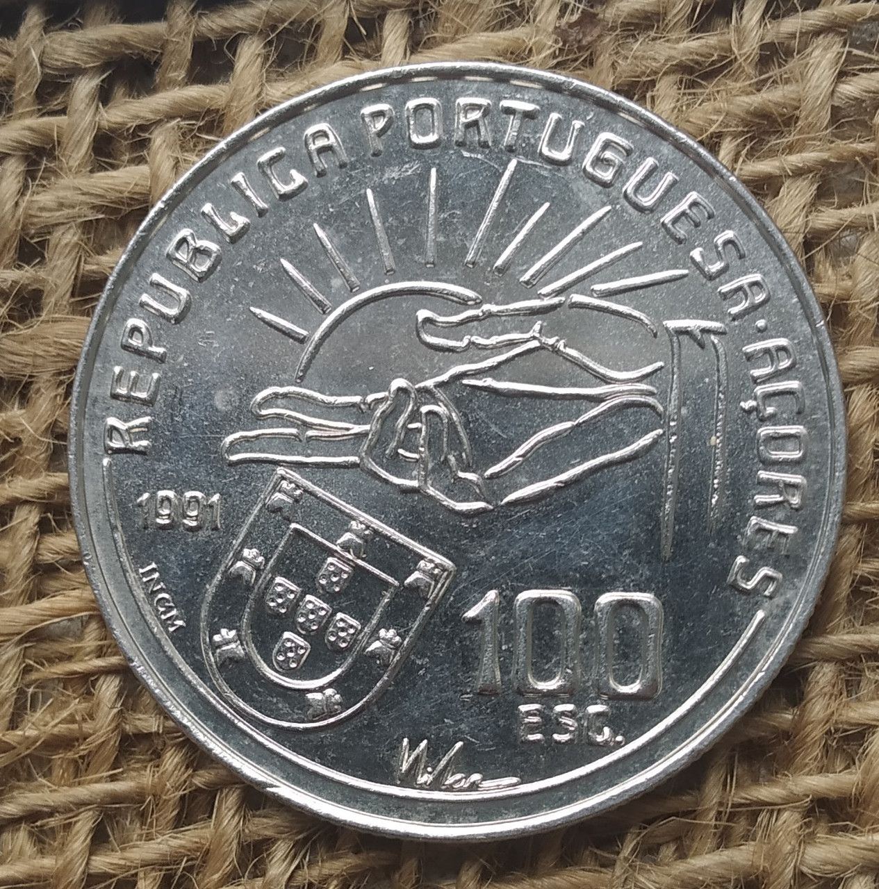 100 ескудо 1991 року. Азорськi острови