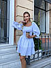 Сукня міні жіноча ніжна з льону з пишною подвійною спідницею Smv9339, фото 8