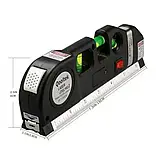 Лазерний рівень із вбудованою рулеткою FIXIT Laser Level Pro 3 4в1 рулетка лінійка, фото 3