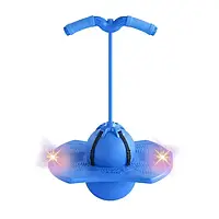 Синій Дитячий стрибун-джампінг на резинці (висота 54см, гумова трубка розтягується)