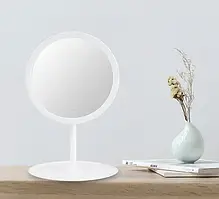 Дзеркало для макіяжу, дзеркало косметичне з LED з яскравим лід підсвічуванням, вбудованим акумулятором, біле