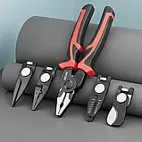 Плоскогубці 5 в 1 з насадками кусачки, бокоріз, стрипер та ножиці по металу / Багатофункціональні плоскогубці, фото 2