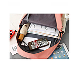 Рюкзак жіночий комплект + сумки + пенал 5 в 1 чорний без значків, фото 4