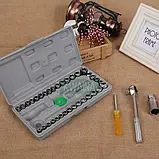 Набір інструментів з 40 предметів у кейсі тріскачка з головками для гаража, будинку, авто, фото 3