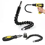 Подовжувач гнучкий для викрутки та дриля Snake Bit 30см чорний, фото 3