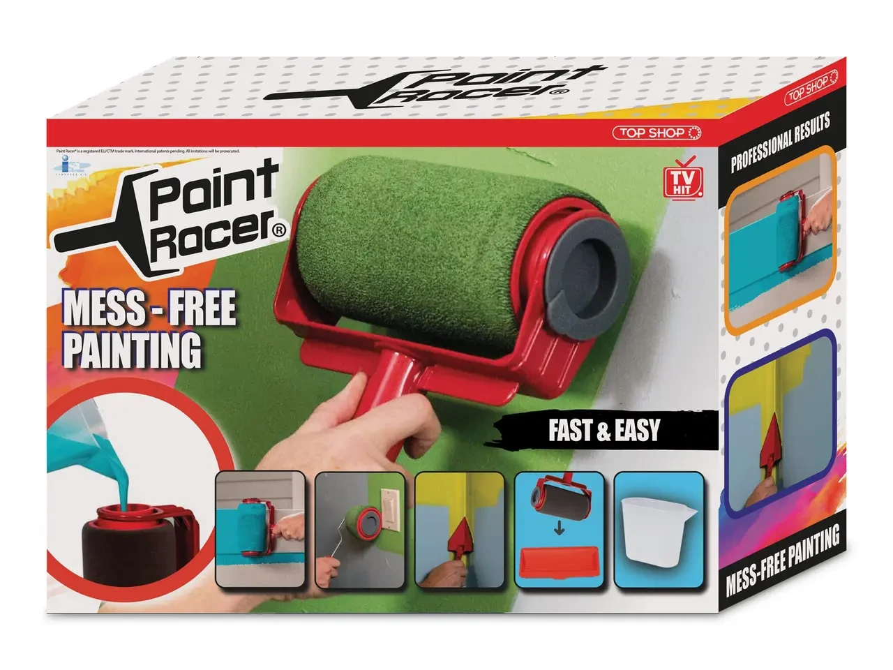 Набір для фарбування стін 2в1 Paint Racer PRO, валик для фарбування стін, фото 1