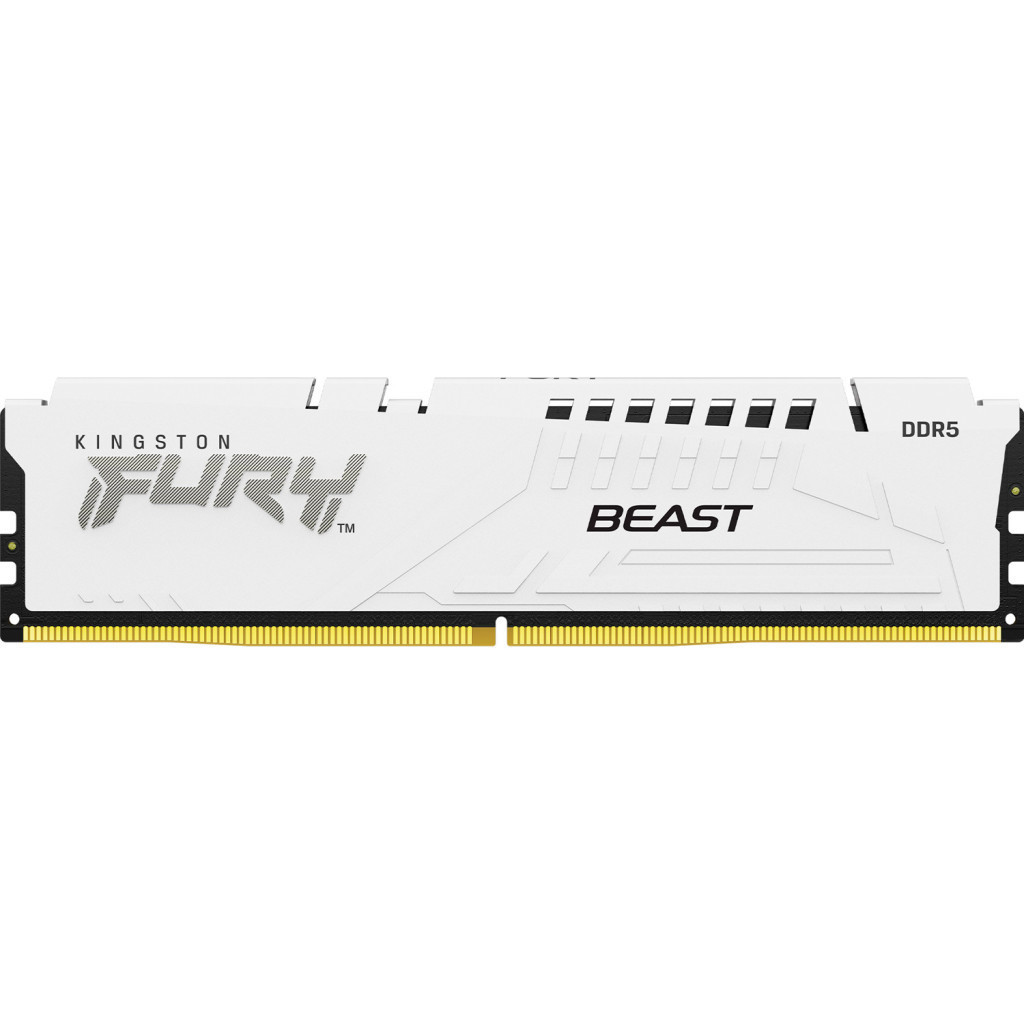 Модуль пам'яті для комп'ютера DDR5 32 GB 5200 MHz FURY Beast White Kingston Fury (ex.HyperX) (KF552C40BW-32)