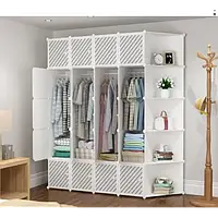 Шафа купе з дерев'яними жалюзі та антресоллю XL: стильна функціональність