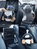 Стильна серветниця з собакою 2 в 1 Хіт милий мультяшний автомобільний ящик для серветок