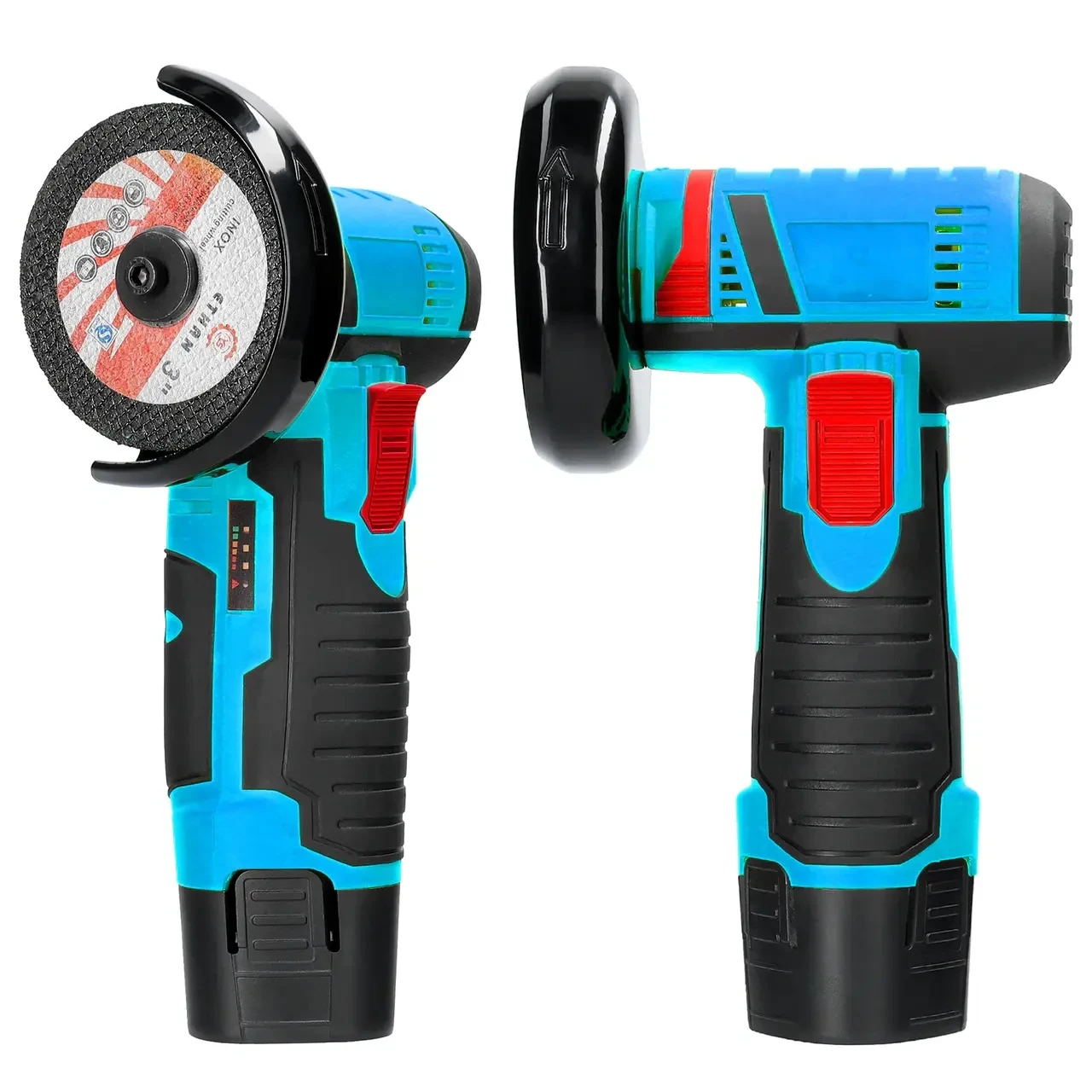 Професійна акумуляторна болгарка Meterk 500W 12V, Кутова шліфувальна машина 76 мм на акумуляторі, шліфувальна машина 19500 об/хв в, фото 1