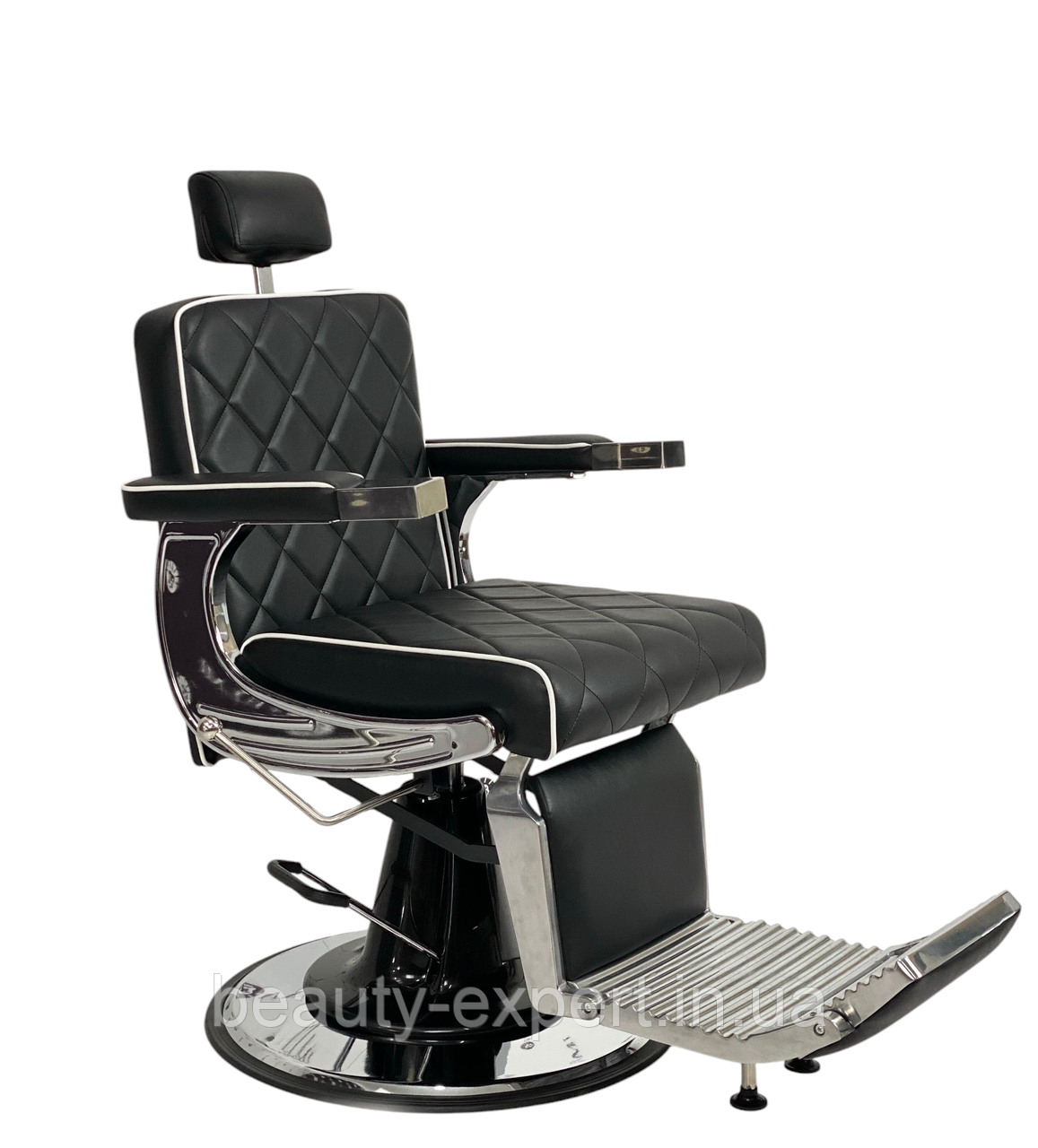 Перукарське чоловіче крісло для стрижки Barber Prime Black VM-09, фото 1