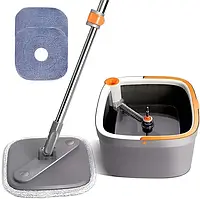 Комплект швабра з відром для миття підлоги Mop with bucket , з віджиманням / Складна швабра
