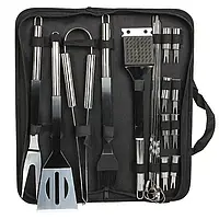 Набір для барбекю grilljoy 20 шт., набір для барбекю з нержавіючої сталі в алюмінієвому футлярі для зберігання, професійний набір