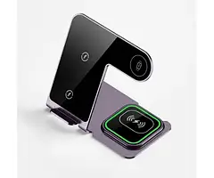 Зарядна станція 3 в 1, підставка для швидкого зарядного бездротового пристрою