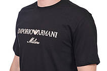 Футболка чоловіча Armani 25-2025 чорна, фото 6