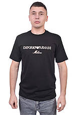 Футболка чоловіча Armani 25-2025 чорна, фото 3