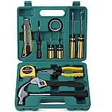 Набір інструментів універсальний у валізі 12 предметів у пластиковому кейсі, фото 2