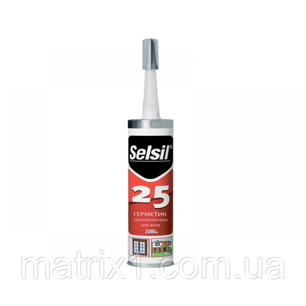 Кровільний герметик поліуретановий сірий 300 мл SELSIL PU 40 20V012