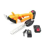 Акумуляторні ножиці-кущорізи на 24Вт з 2 насадками для догляду за садом в кейсі, фото 2